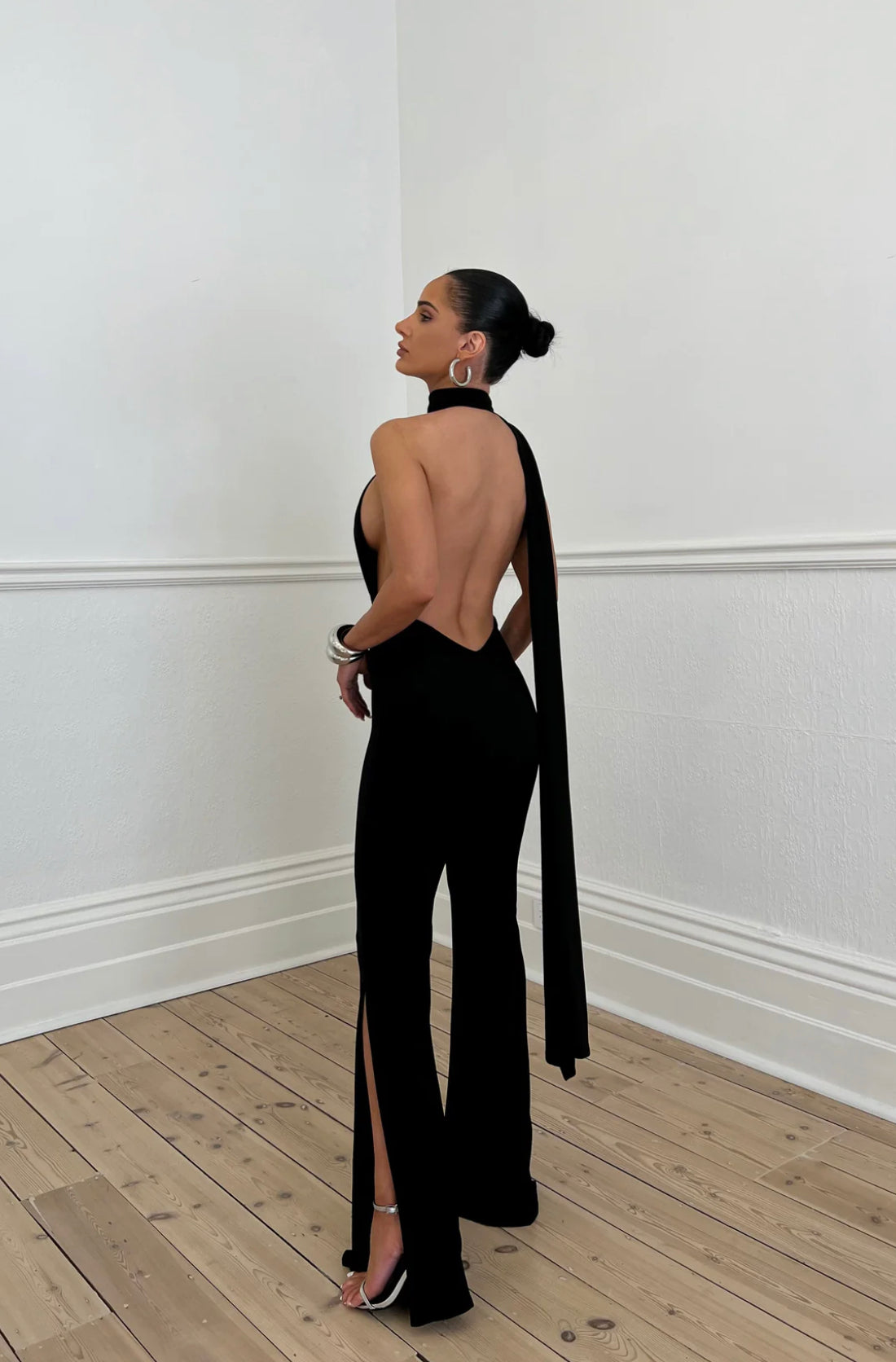 V-neck jumpsuit