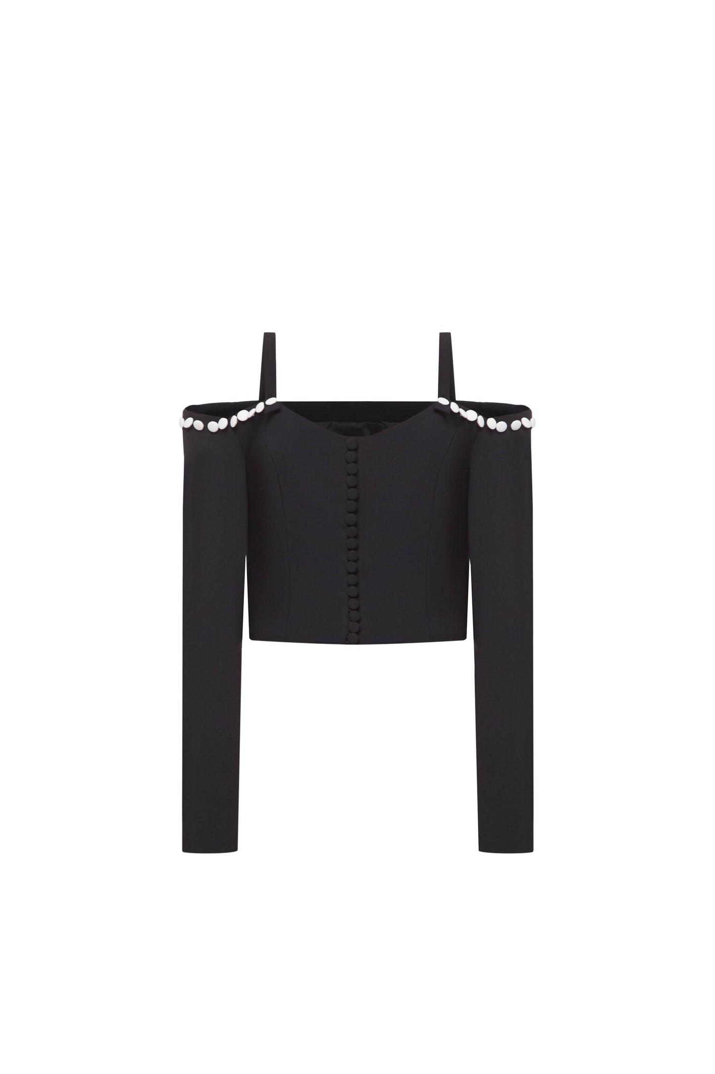 Cropped jacket with detachable top