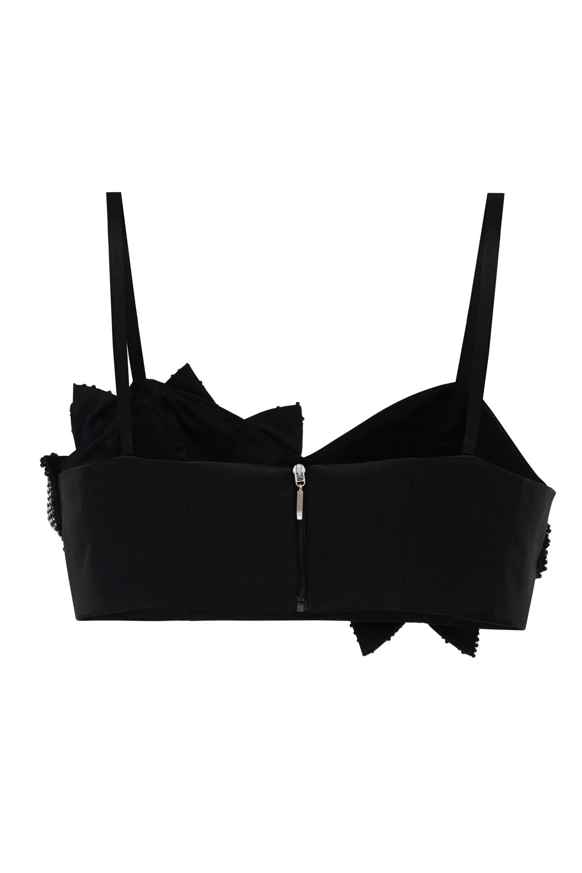 Black crystal handmade top