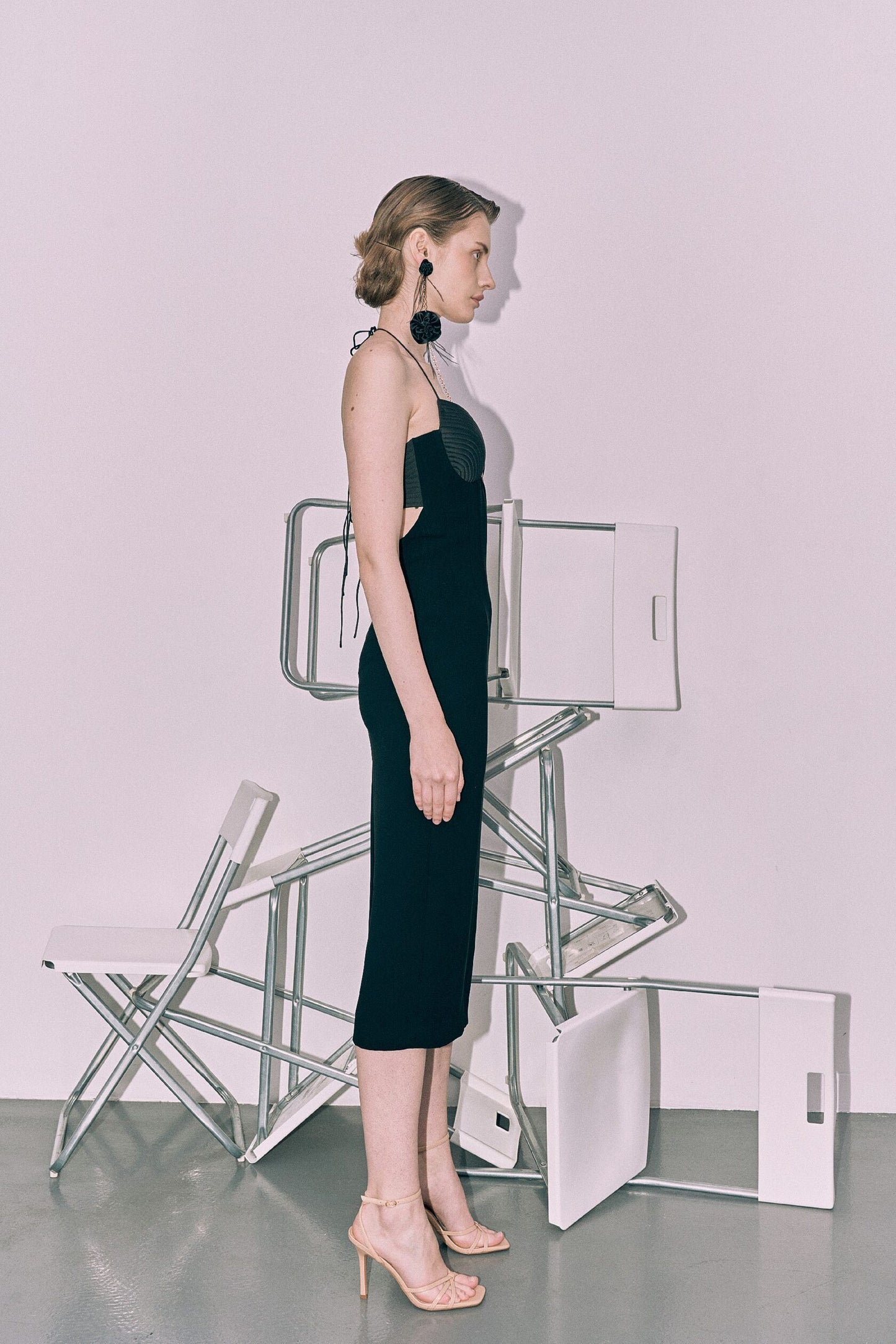 Bustier dress with a deep neckline