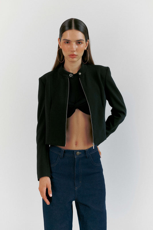 Jacket with zipper