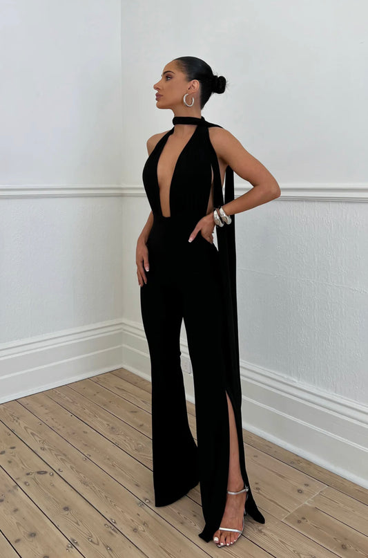 V-neck jumpsuit