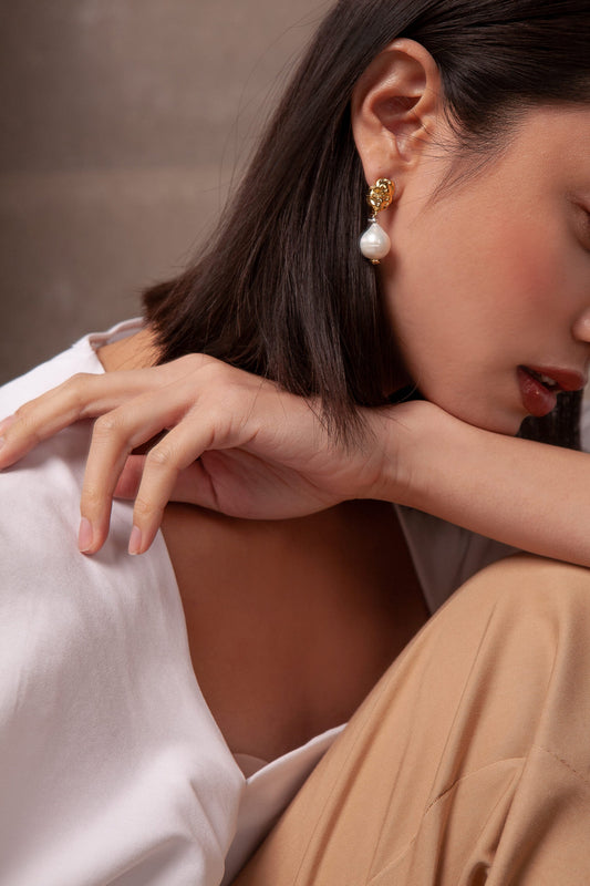 Earrings Plum
