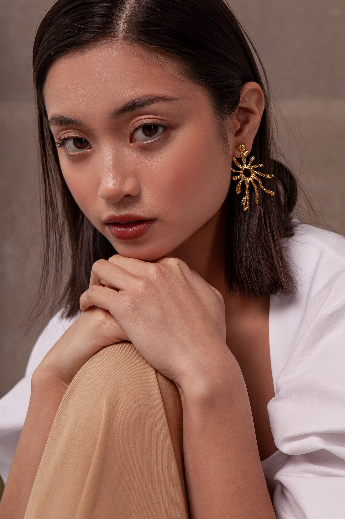 Earrings Plum