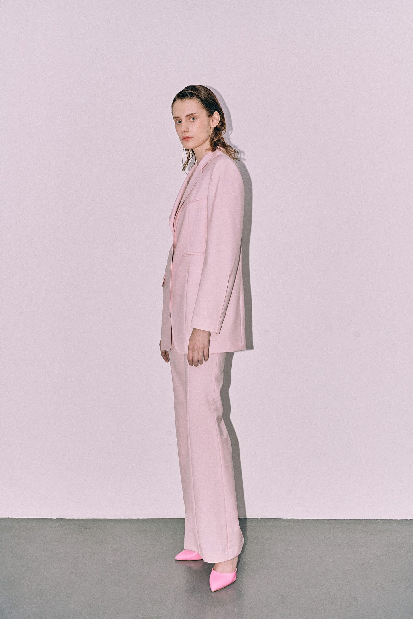 Tailored pink blazer