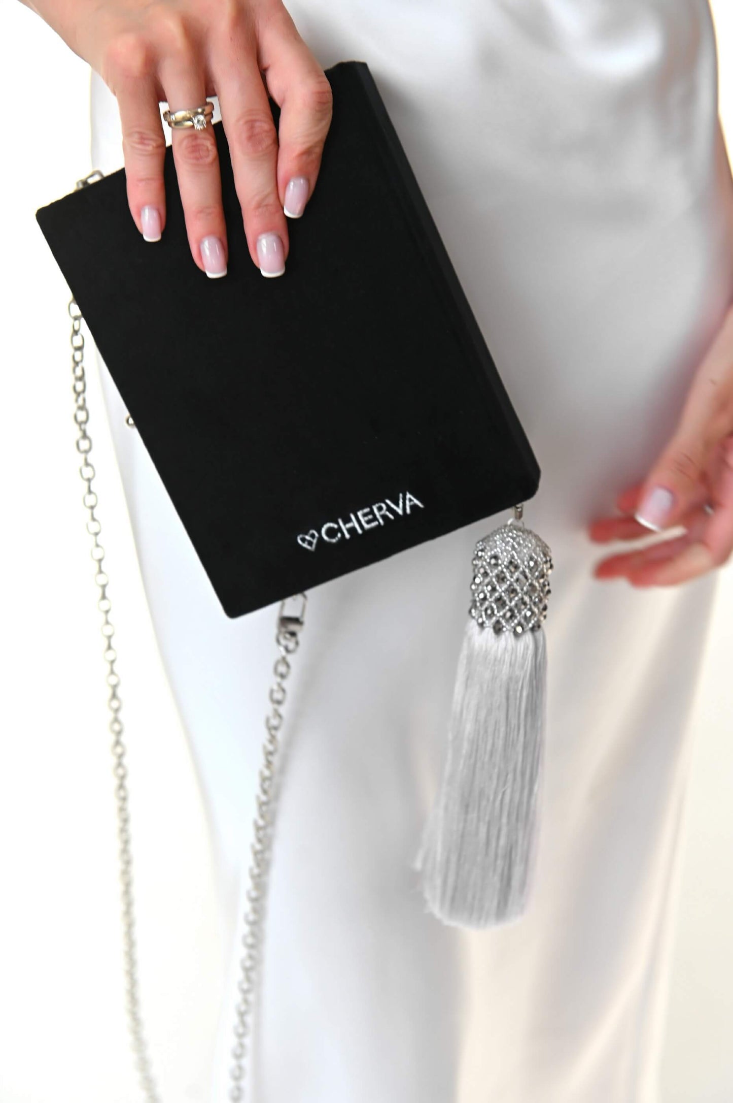 Embroidered clutch with your initials