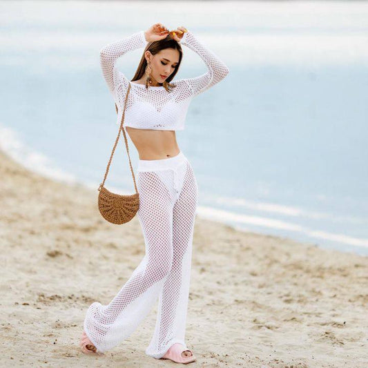 Mesh top and pants set