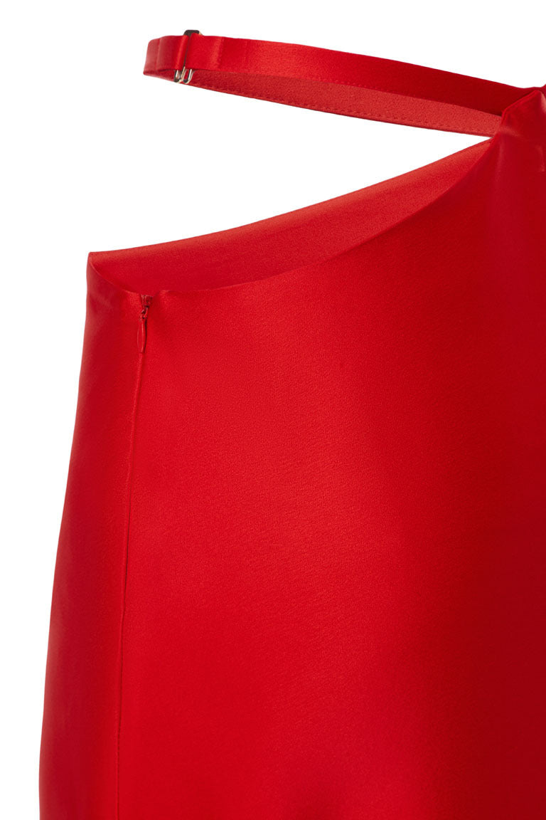 Maxi skirt with thigh cutouts