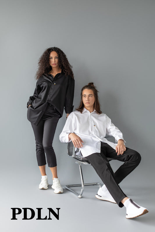 Unisex oversized cotton shirt