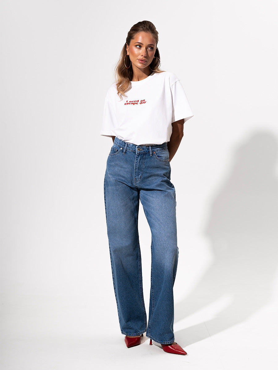 Blue palazzo jeans HEY GIRL