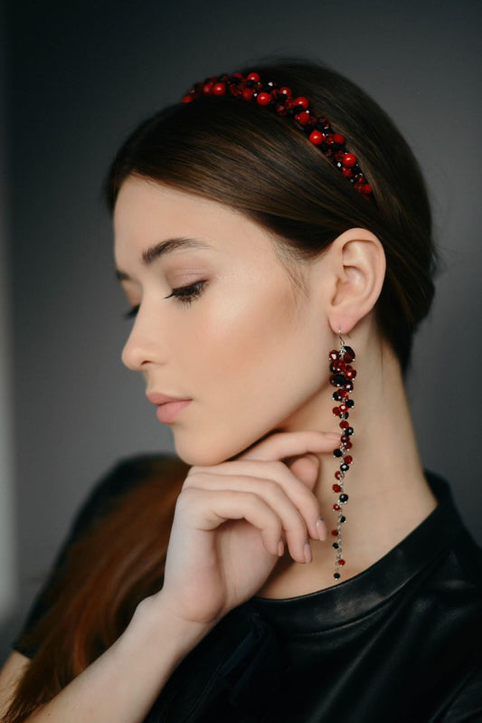 Long-8 cluster earrings